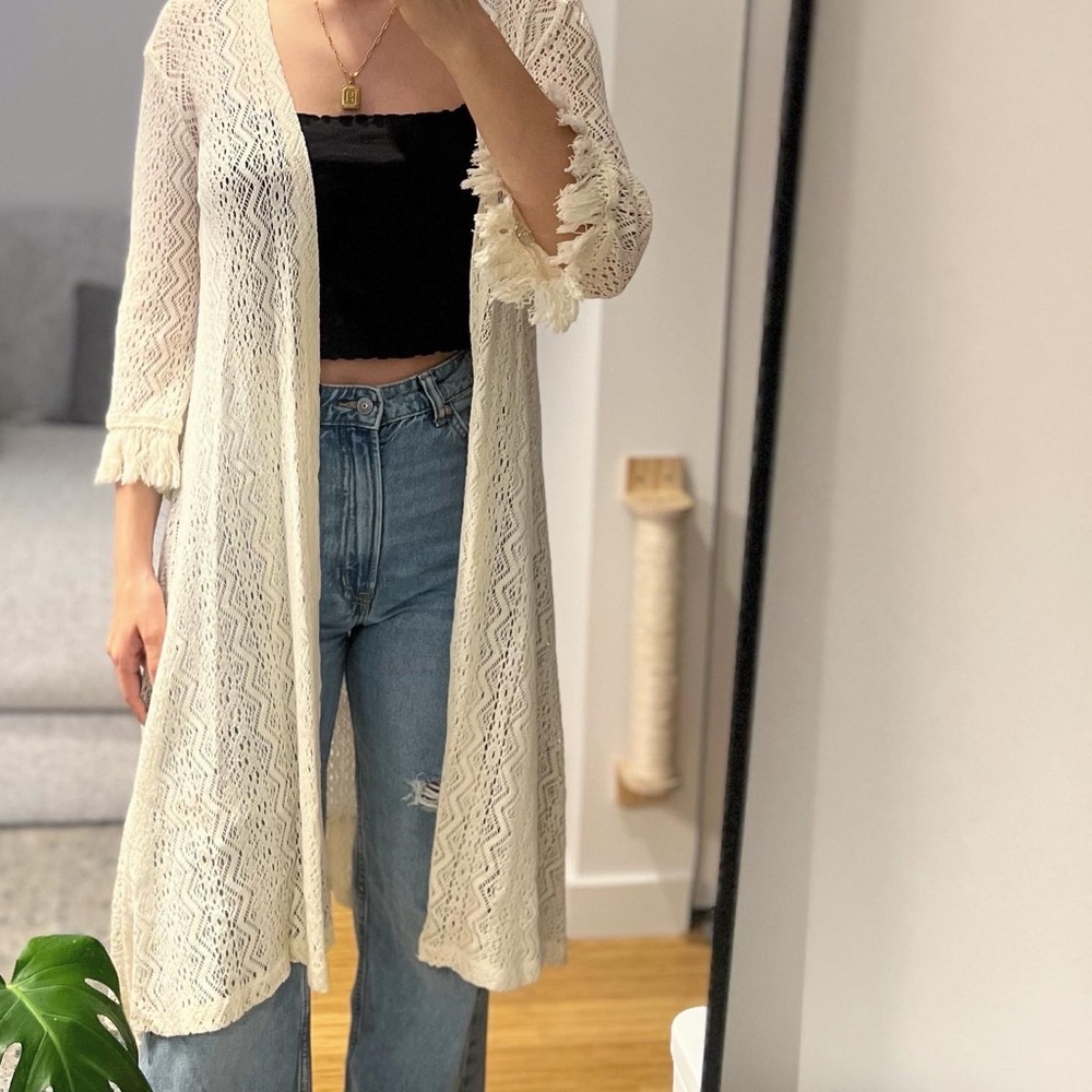 long lacey cardigan